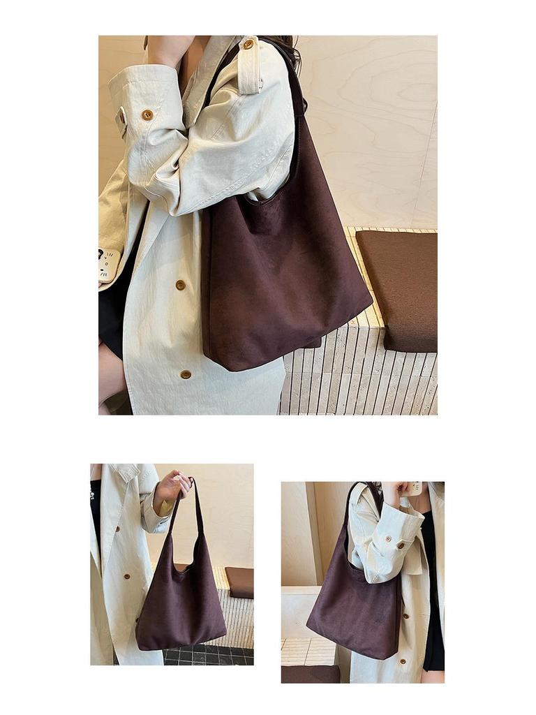 Retro Large Capacity One-Shoulder Underarm Tote Bag - Versatile Women's High-End Fashion Commute Accessory