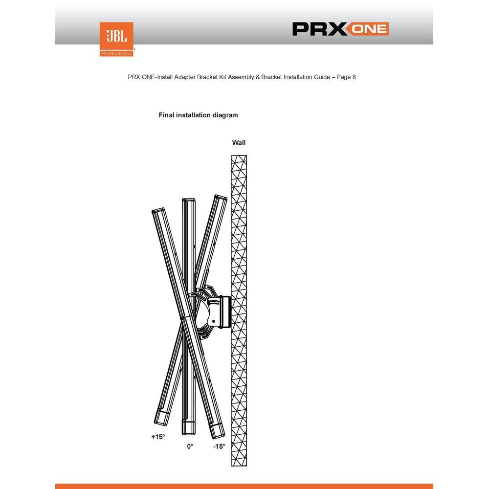 JBL PRX ONE Professional Mounting Bracket and Adapter Kit