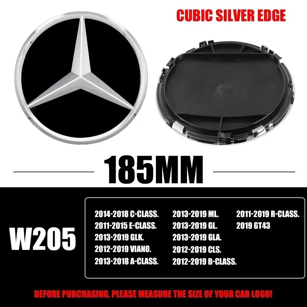 Car Sticker For Mercedes Benz 3D 185MM 205MM Front Grille Star Logo Emblem Badge For Mercedes-Benz C Class W206 W253 GLC GLE V C