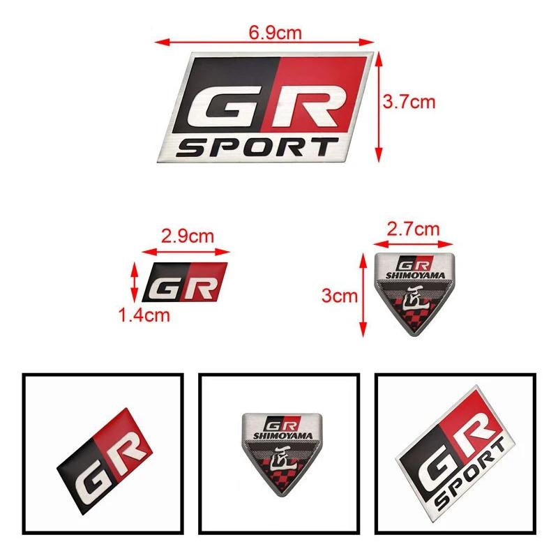 RE333D Metal Car Sticker Logo Labeling Emblem Badge Decals For Toyota GR Sport Gazoo Racing RAV4 C-HR Prado Auto Acces Accessories