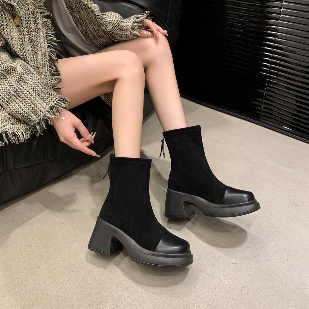 Support a 20252025 Autumn and Winter New Fashion Martin Boots Short Boots Heightening and Slimming Boots