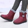 Winter new velvet thickened snow boots soft-soled non-slip cotton shoes for women's non-slip waterproof warm medium tube shoes for women