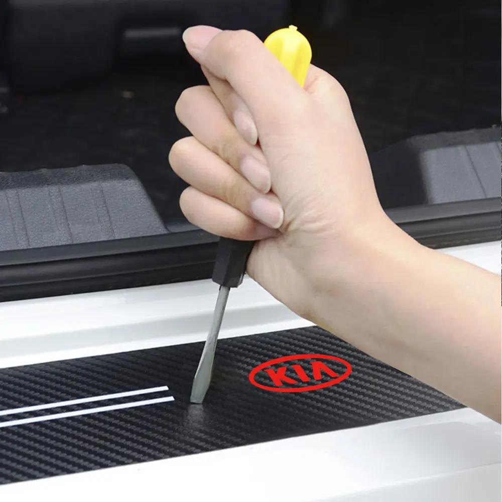 Carbon Fiber Car Door Sill Anti Scratch Protective Stickers Decals For Kia GT Line Sportage Ceed Picanto K5 K3 Stonic Niro Soul