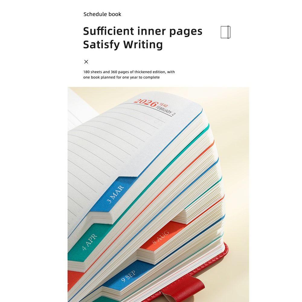 365 Days Per Day A5 Agenda Planning Notebook Thickened Office Work Planner  Work Efficiency Book
