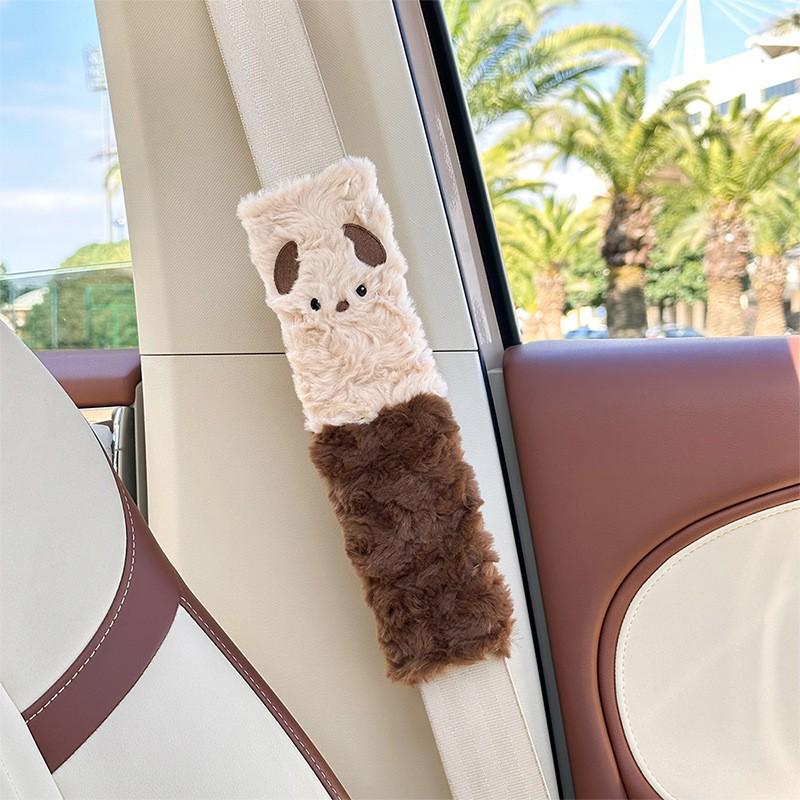 Plush Cartoon Car Neck and Lumbar Support Cushion
