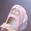Mädchen Tennisschuhe Netz Hohl Sommer Kinder Unifarben Perlen Sportschuhe Kinder Prinzessin Sneaker Niedliches Herz