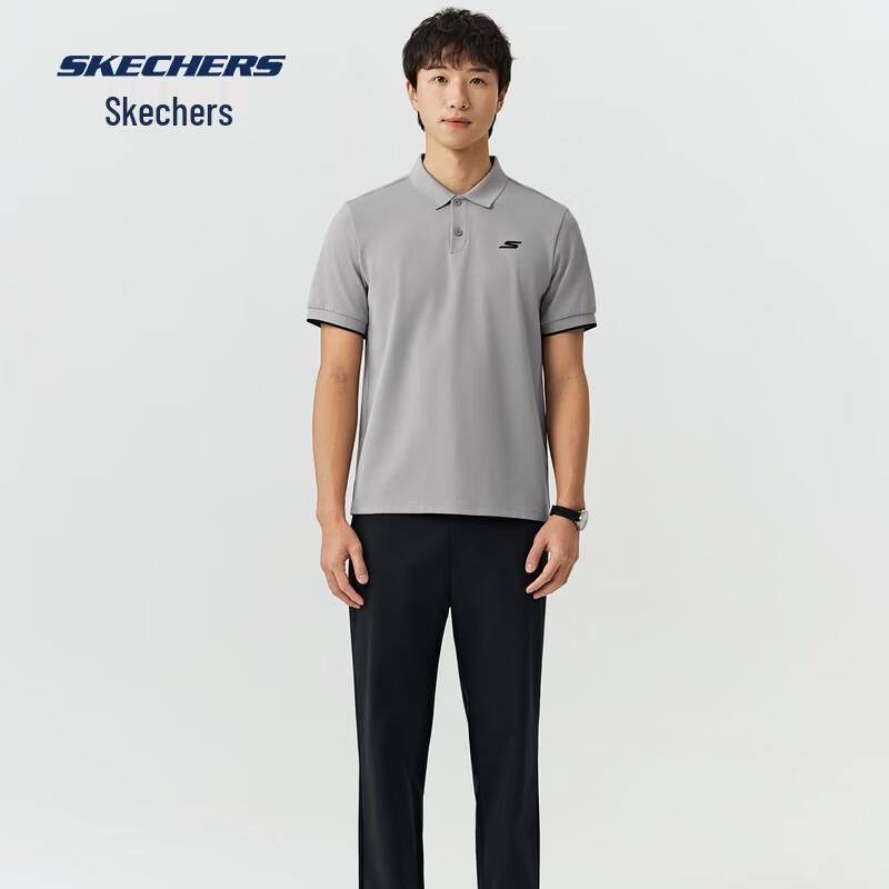 Skechers Men's Knitted Short Sleeve Polo Shirt P226M006