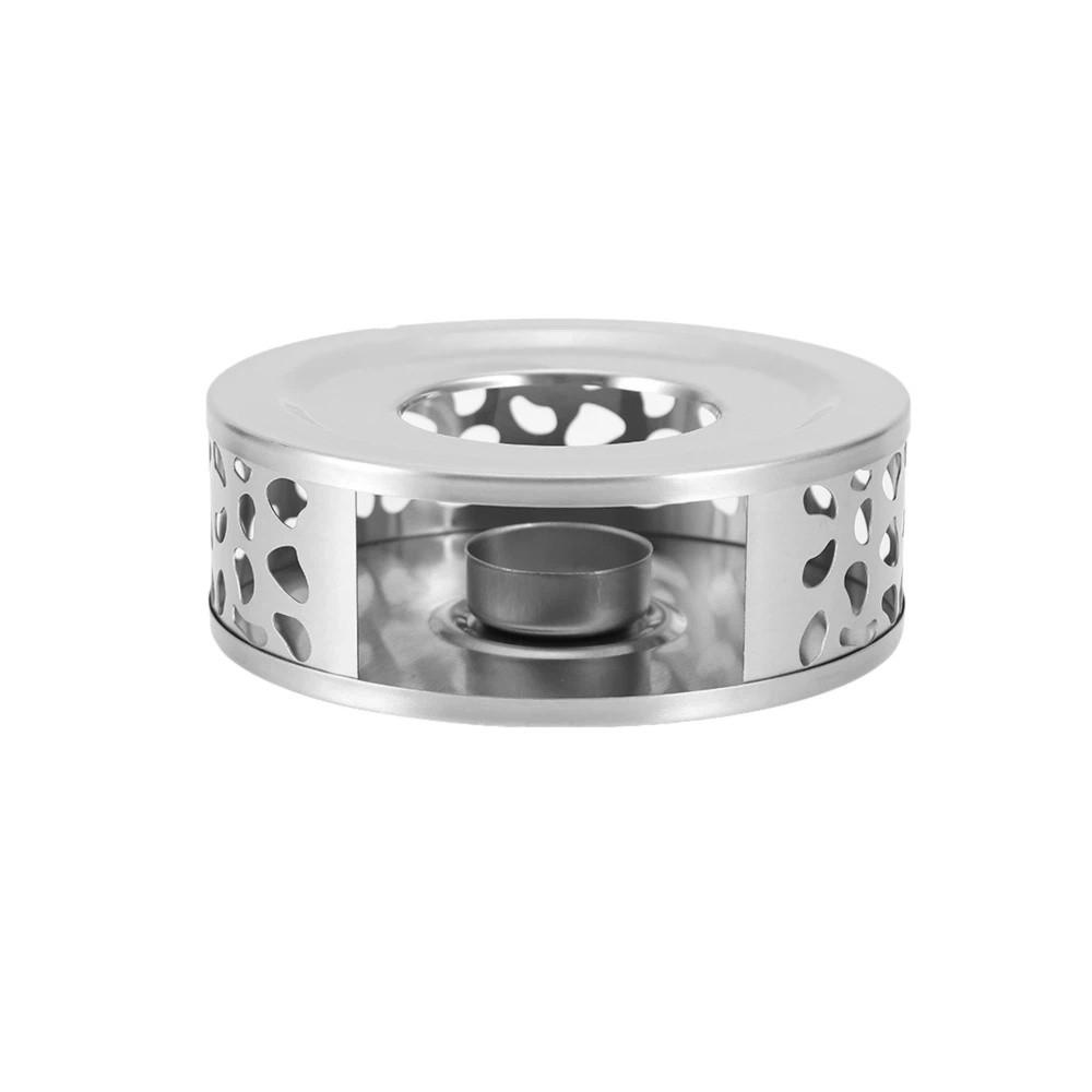 Oxygen Hole Design Teapot Warmer Stainless Steel Tea Stove Tea Warmer Base  Afternoon Tea серебряный
