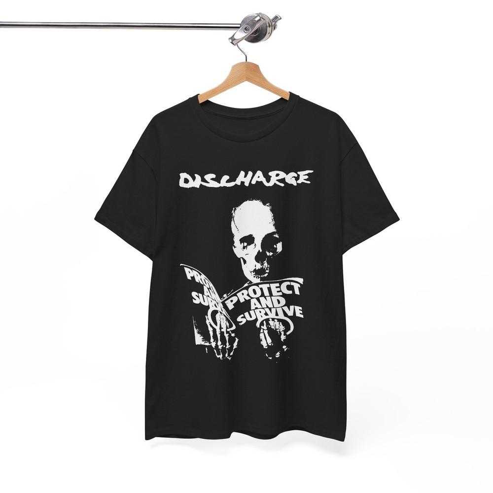 DISCHARGE  Protect Survive Shirt  The Varukers The Exploited Unisex Tee Unisex T-Shirt XXXL