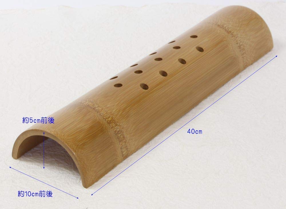 [Interchangeable] Bamboo Pillow [Bamboo Hard Pillow, 5cm High X 40cm Long] Includes Instructions (Product Number: 73-807), Recommended for Relieving