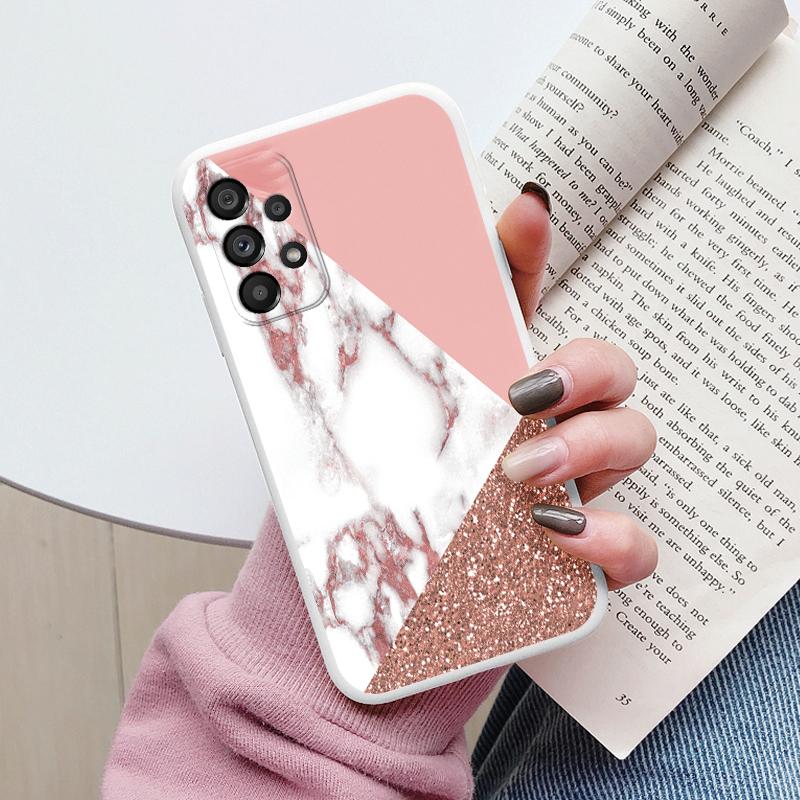 Case For Samsung Galaxy A53 5G A 53 Back Cover Protective Silicone Funda Fashion Marble Stone Texture Coque For Samsung A53 Capa