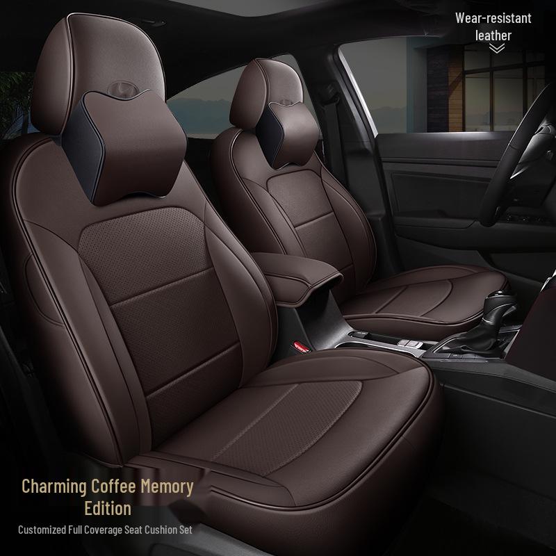 OMN Modern Reina Car Seat: Custom Full-Wrap Sporty Leather Cushion, All-Season Use