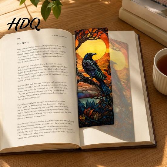 Colorful Bookmark Set Stained Glass Flower Bookmark Floral Acrylic Suncatcher Rose Design