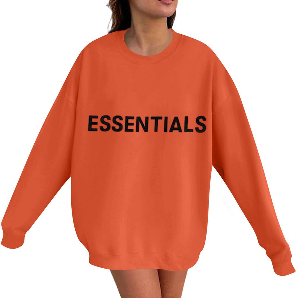 Unisex Printed Round Neck Long Sleeved Loose Fitting Long Sleeved Casual Long Sleeved Top Hoodie