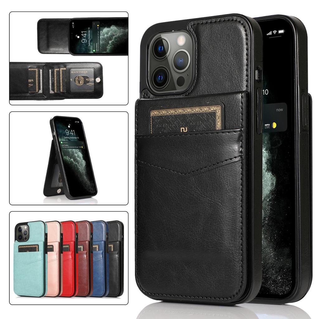 Case for IPhone 17 16 15 14 11 12 13 Mini Pro X XS Max Plus XR Air Fundas Luxury Wallet Cover Cards Holder Leather Phone Coque
