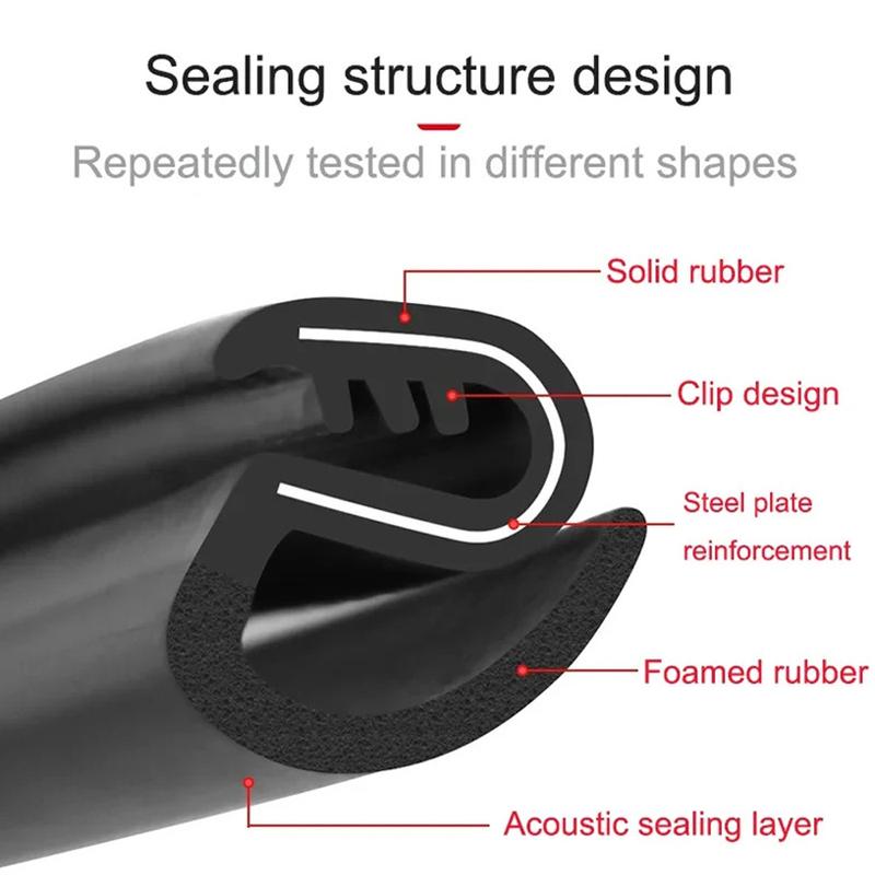 Door Seal Soundproof Kit For Tesla Model Y   -2024 Model 3 - Wind Noise Kit Front Trunk Strip Sealing Set