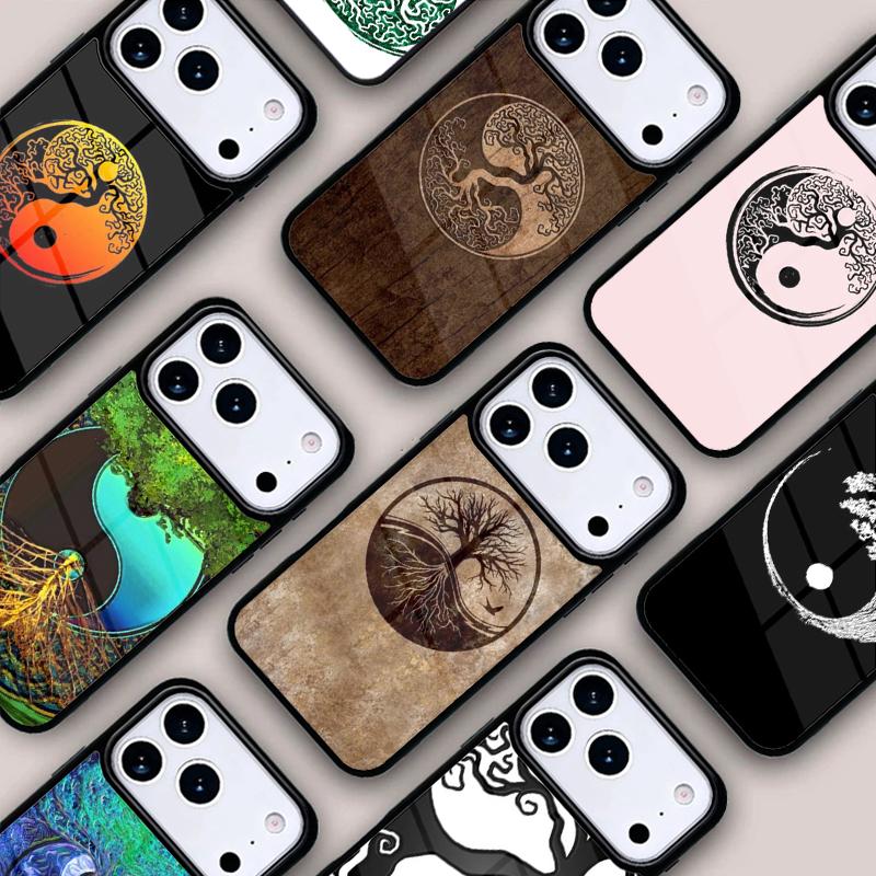 Lebensbaum Yin Yang Handyhülle Für IPhone 17 16e 15 14 13 12 11 Pro Max Air Mini Weiche Schutzhülle