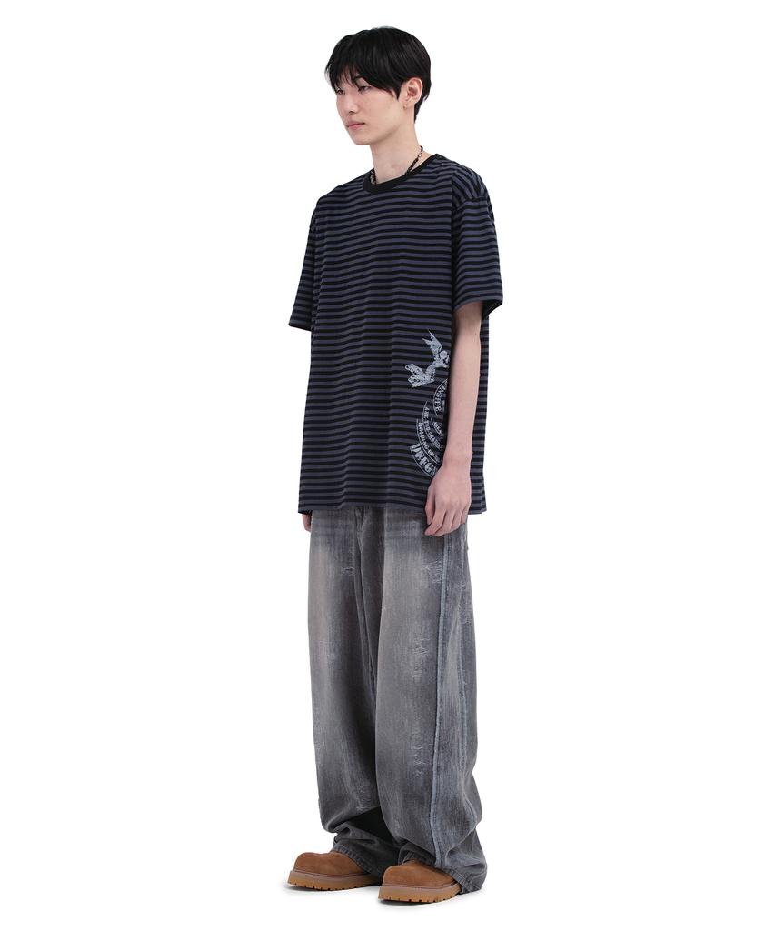 Depeugameoncheu Stripe Devil T-Shirts