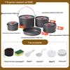 Portable Outdoor Camping Cookware Set: Folding Aluminum Alloy Pots & Kettle