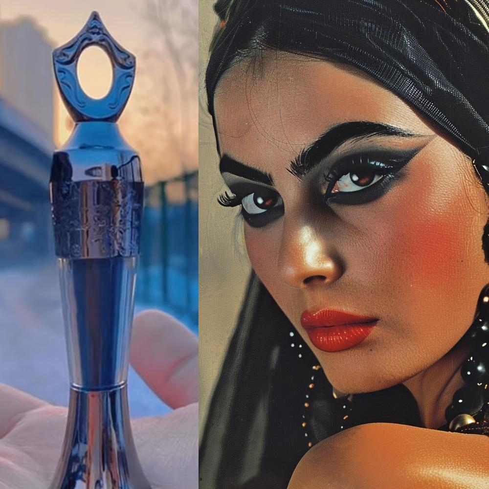 Powder Eyeliner 100% Natural Powder Long-Lasting Eyeliner Arabic Liner (Black/Green) Eyeliner for Middle Eastern Africa Women