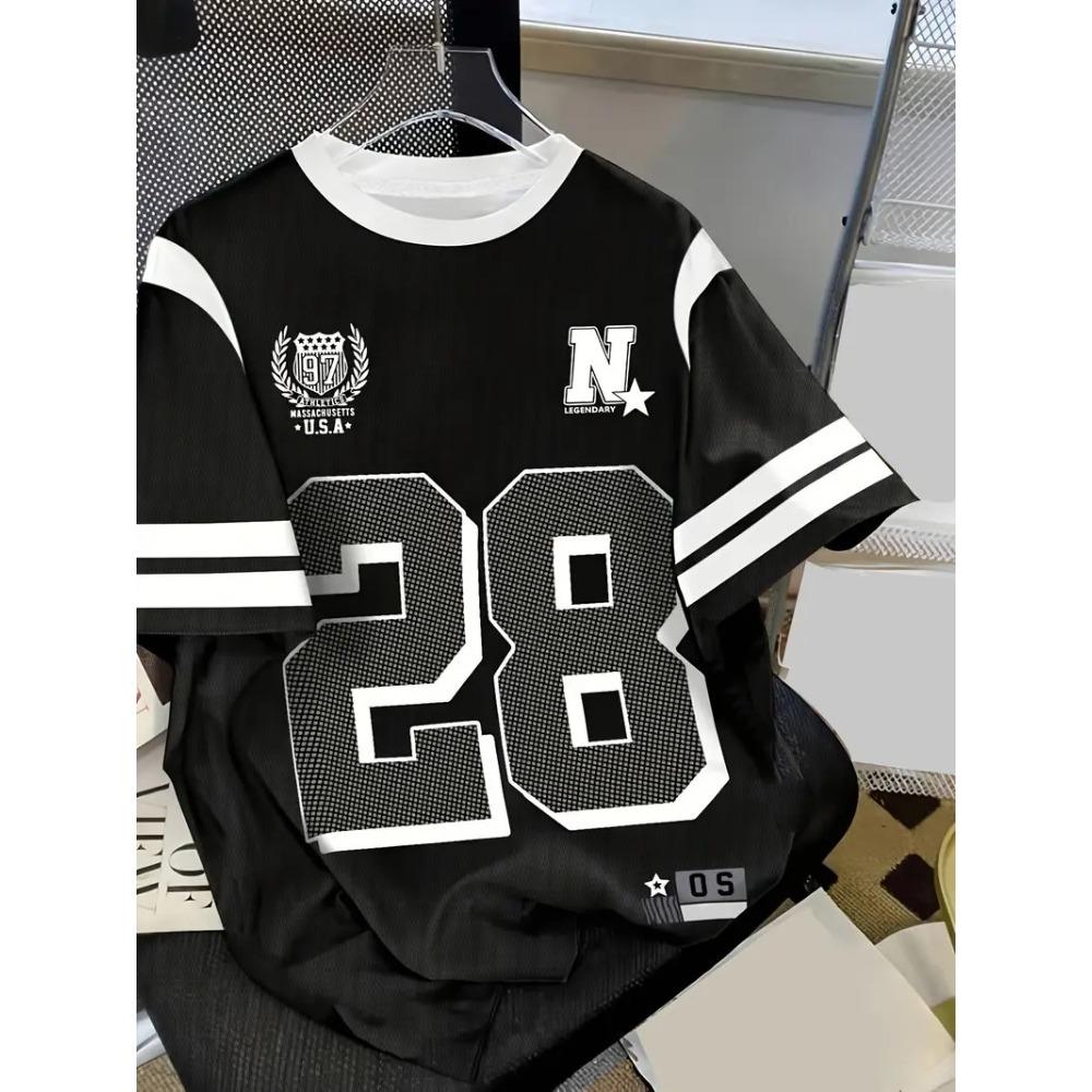2026 Summer New Men's T-shirt breathable casual sporty digital print outdoor street men's wear