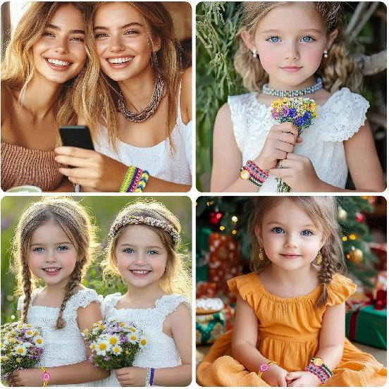 MEUNEAR Friendship Bracelet Kit Bracelet Making Kit DIY Craft Kits for Girls Kids Christmas Birthday Gifts Friendship Bracelet String with Weaving