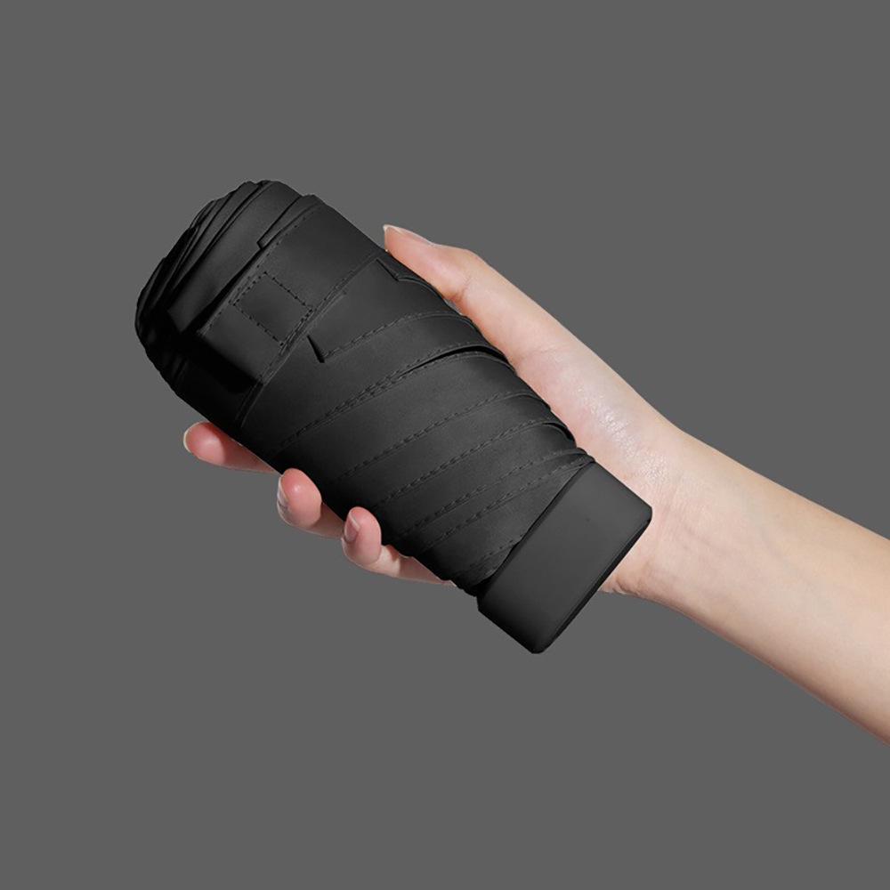 Compact Five-Fold Mini Umbrella: Portable Sun & Rain Shade with UV Protection