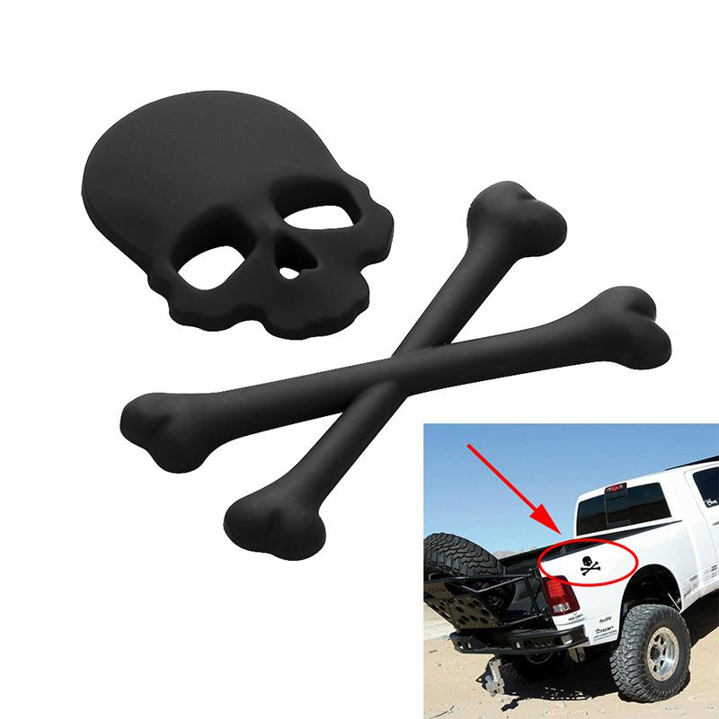 Fashion Motorcycle Car Universal 3D Ghost Skull Skeleton Crossbone Sticker Motorcycle Badge Emblem Car Decal Styling Accessories