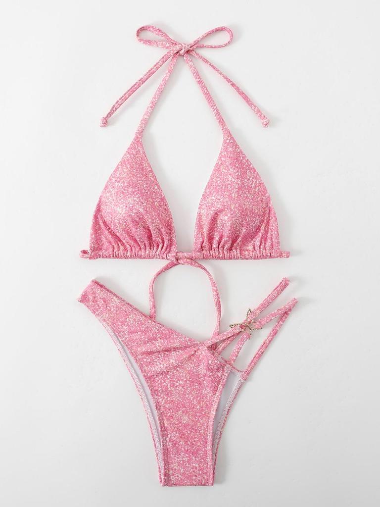 New Hot Pink European & American Style Bikini Swimsuit