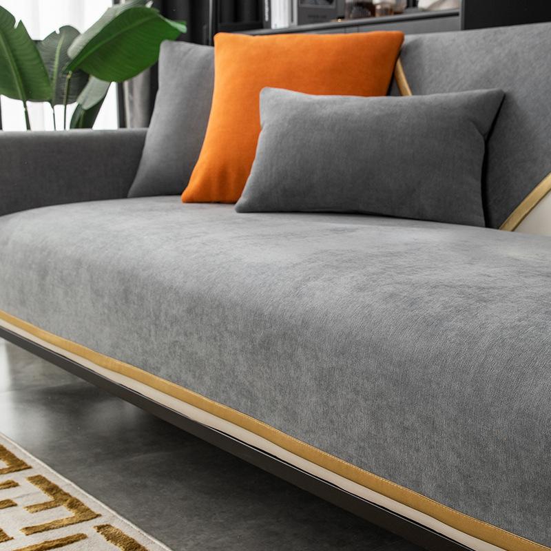 

Sofa Cushion Four Seasons Leather Sofa Cover Chenier Nordic Simple Non-Slip Seat Cushion Armrest Backrest Universal Cover 70*70cm