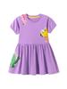 Little Maven Girls' Cartoon Short-Sleeve Summer Dress - European & American Style.