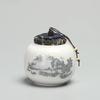 Ceramic Tea Caddy Canister Mini Portable Travel Sealed Can Kitchen Food Storage Tanks Porcelain Candy Jars