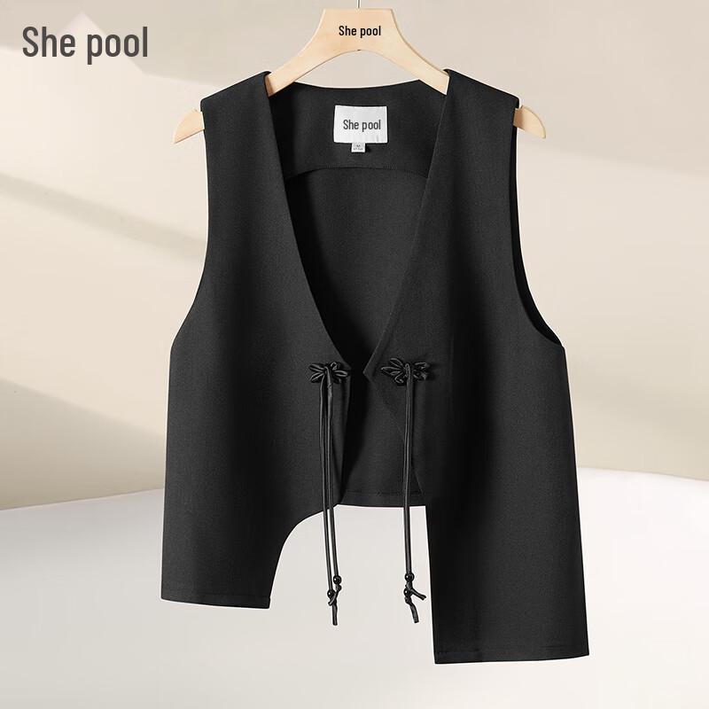 

Women s Asymmetrical V-Neck Layering Vest L