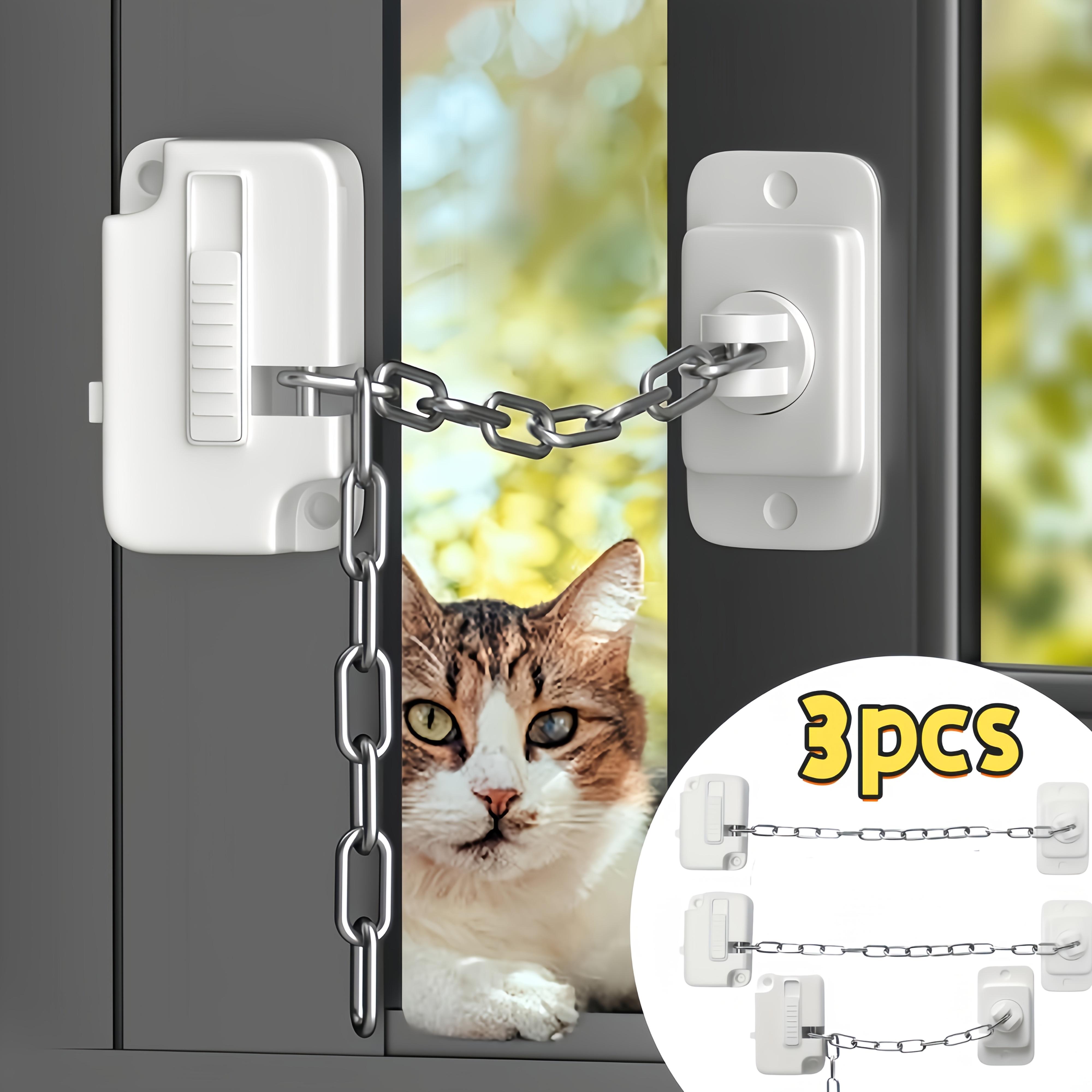 3Pcs Adjustable Window Safety Locks, Used For Safe Ventilation, Self-Adhesive, No-Drill Window Restrictors 3Pcs White Window Locks