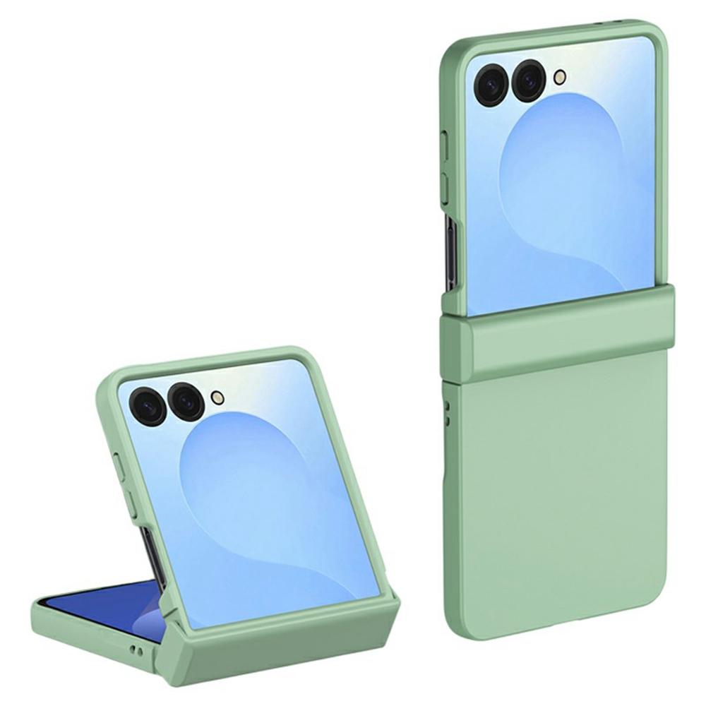 For Samsung Galaxy Z Flip7 5G Case Hinge Protection Skin-Touch PC Phone Cover - Black