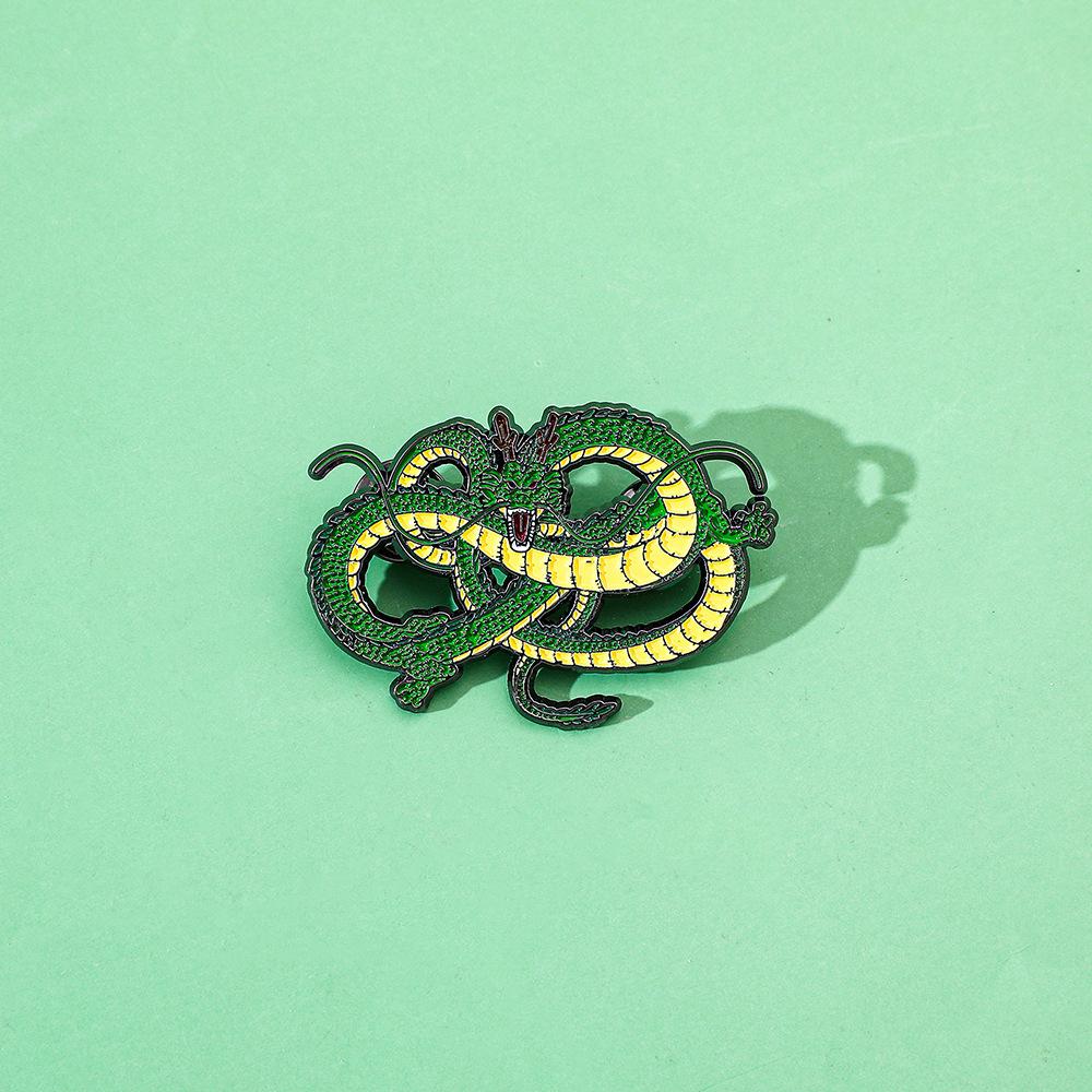 Japanische Animationsfigur Metallabzeichen Dragon Ball Drachenmodellierung Legierung Tropf Brosche Anstecker