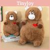 Cute Teddy Bear Plush Toy Flip Heart Pillow Cartoon Animal Doll Birthday Gift For Girls 40cm 0.35kg