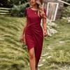 New Fashion Trend Women's High Elastic Light Casual Knitted Dress