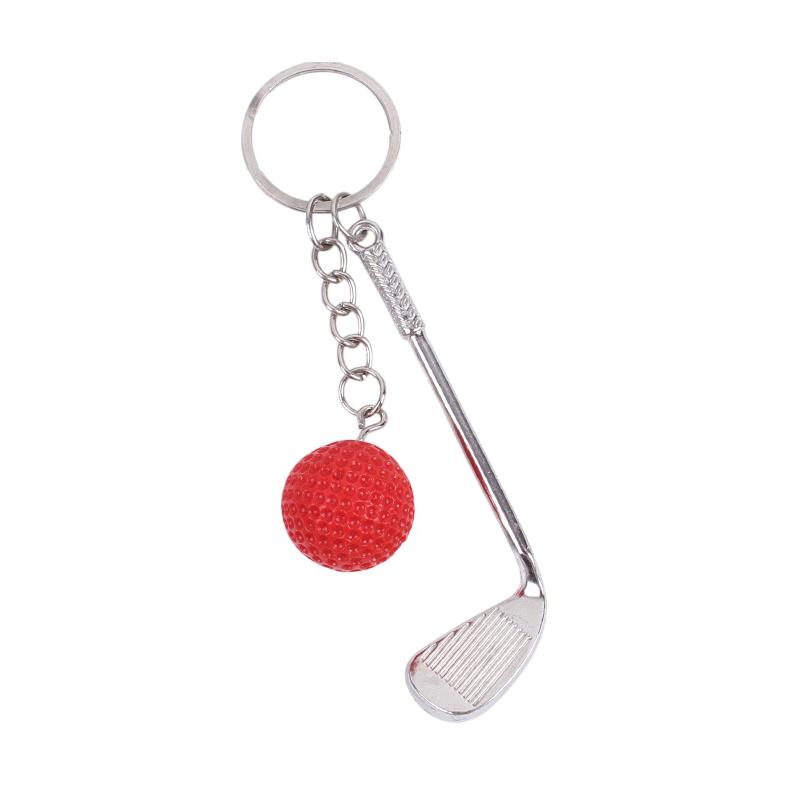 Simulation Mini Golf Ball Keychain Creative Metal Keyring Car Key Holder Bag Pendant Hanging Decoration Couple Gifts