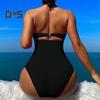 Women Monikni Sexy Suspender One-Piece Bikini Slim Fit Padded No Underwire Swimsuit Beach Sports Wear