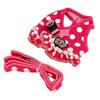 Polka Dot Print Small Dog Vest Harness Pink Tone Pet Walking Harness  Pet Daily Outing