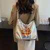 Women's Backpack Cartoon Print Shoulder Bag Large Capacity Commuter Multi-Function Crossbody Bag