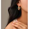 Bohemian Colorful Natural Stone Beaded Earrings - European & American Retro Style, High-End Light Luxury