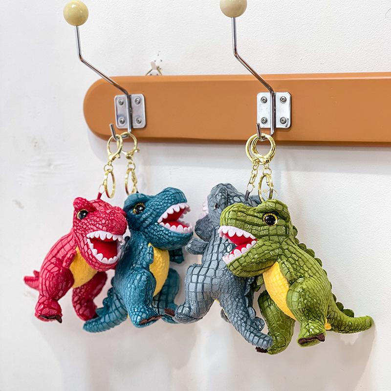 Cartoon Ugly and Cute Hamburger Capybard Dinosaur Plush Pendant Schoolbag Couple Keychain Boutique Doll Grab Machine Doll