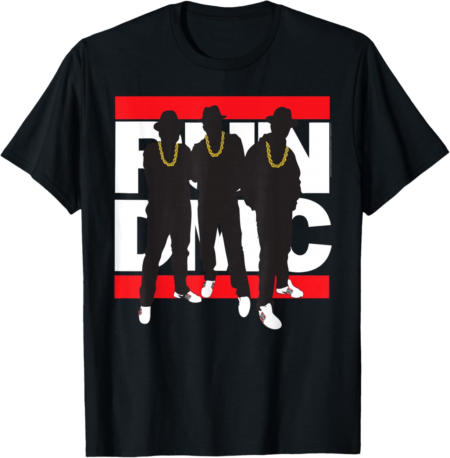 Run DMC Official Silhouette Band T-Shirt Small Unisex T-Shirt M