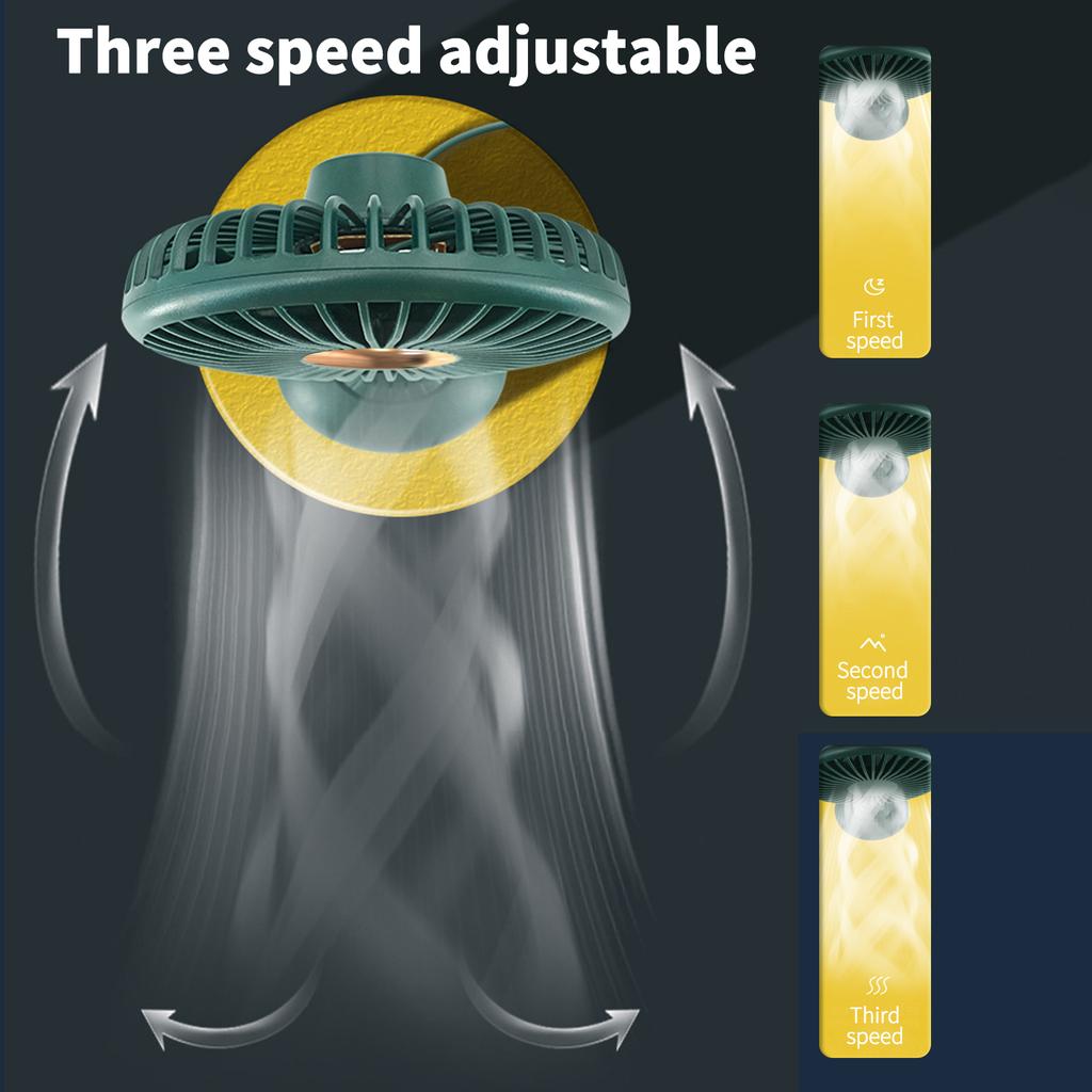 Portable Mini Car Fan Powerful Silent Fan 3 Speeds Settings 360 Degrees  Rotation Car Desk Fan for Car,