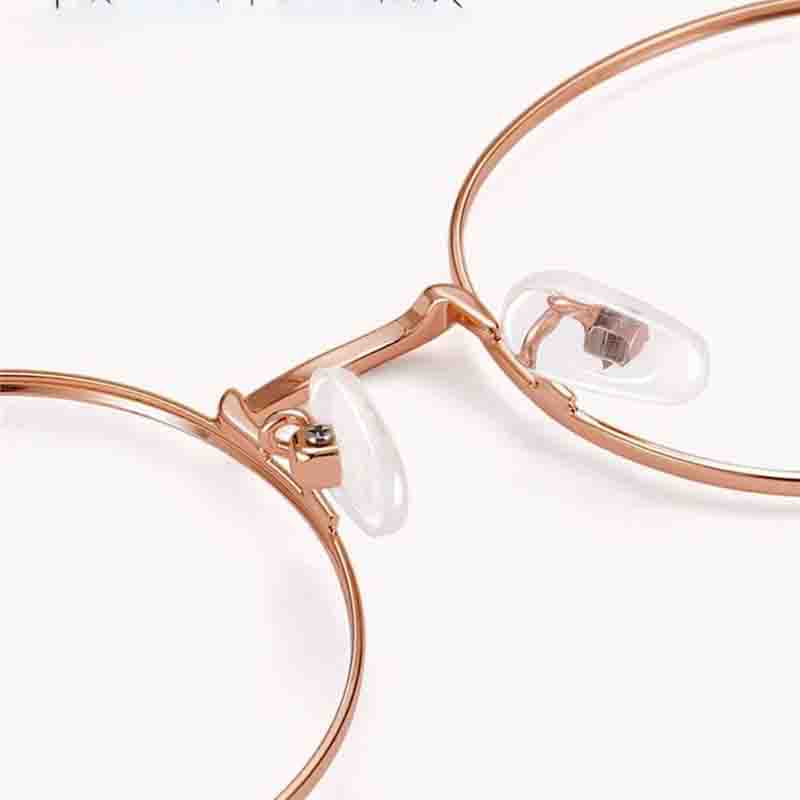 Metal Round Frame Glasses WomanMen Anti Blue Light Glasses Gold Optical Eyeglasses Frame Computer Glasses Transparent Clear Lens