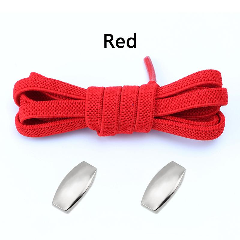 1Pair Elastic Laces Sneakers New Lock Flat Shoelaces Without ties Kids Adult No Tie Shoelace Rubber Bands Shoes Accessories
