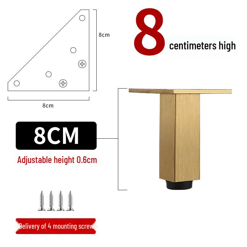 Adjustable Aluminum Alloy Furniture Legs for Cabinets, Sofas, Coffee Tables, TVs, and Beds