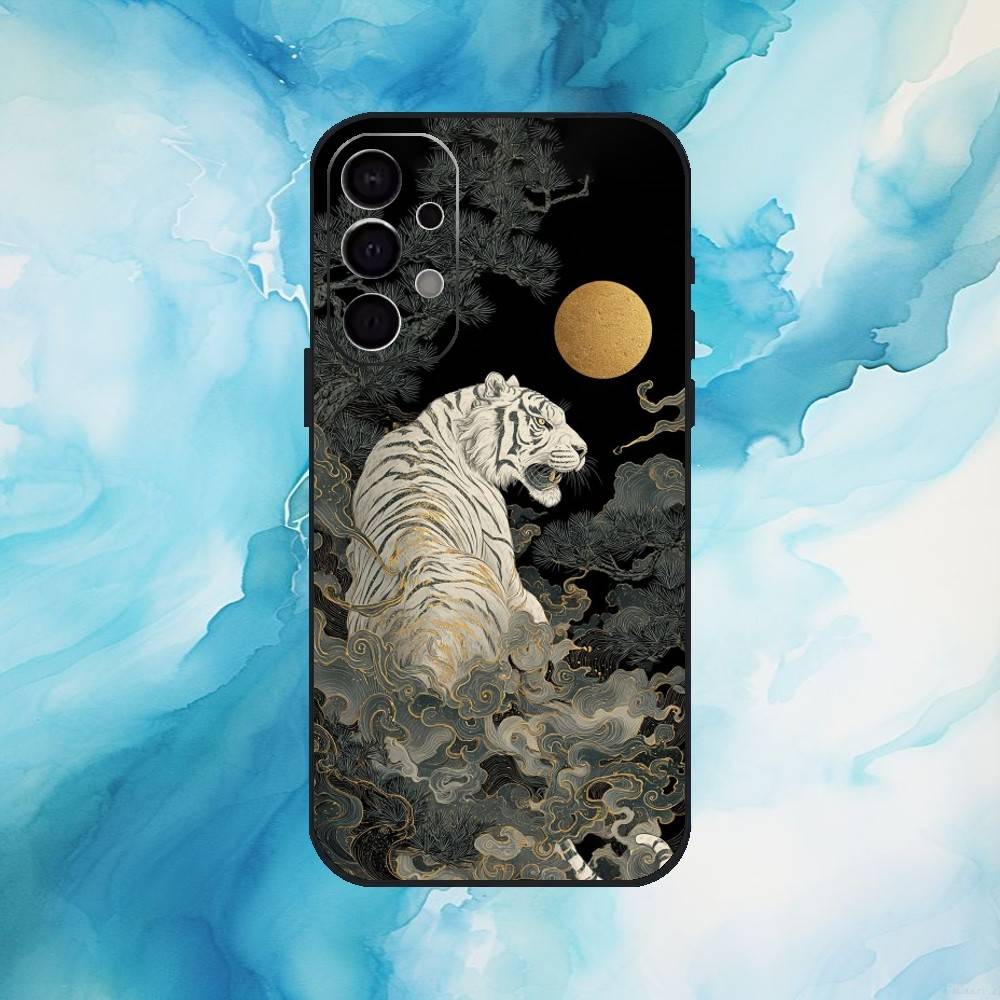 Mythic Tiger Visions Phone Case For Samsung Galaxy A73,A72,A71,A70,A53,A52,A51,Soft Silicone Black Cover